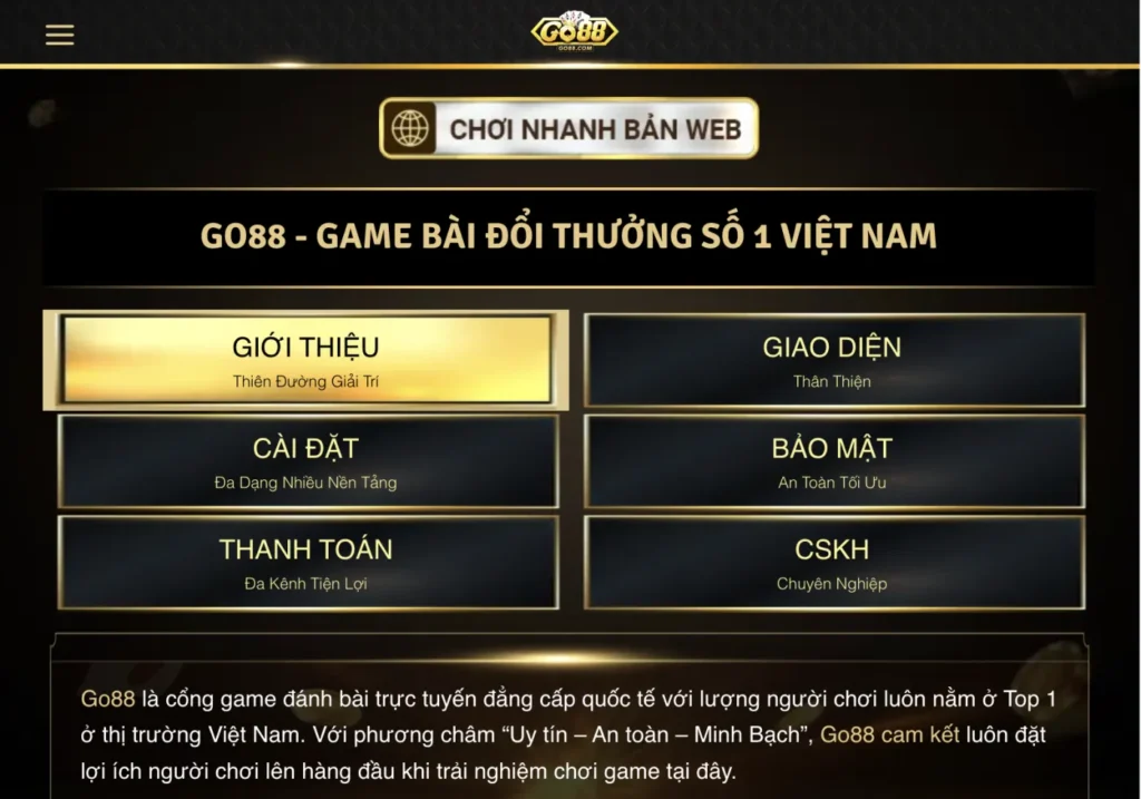 Link Tải Go88 - Tận hưởng giải trí đỉnh cao từ nhà cái uy tín